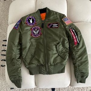 Playboy Alpha Industries flight bomber jacket size XS